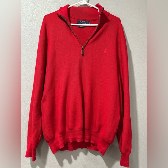 Polo Ralph Lauren Men's Red Sweater. Pimacotton - Picture 3 of 7